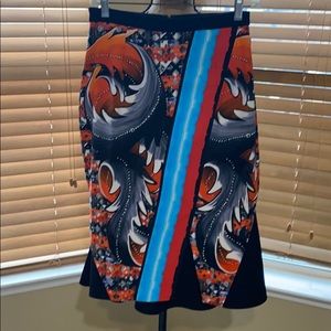 Peter Pilotto Red Print Skirt Size 4